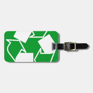 go green reduce recycle luggage tag