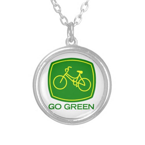 Go Green Silver Plated Necklace