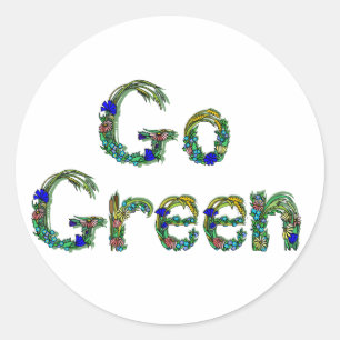 Go Green Stickers