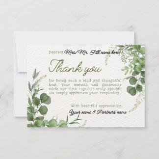 Go Green  Thank You Card