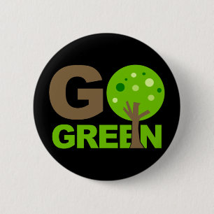 Go Green Tree Recycle Button