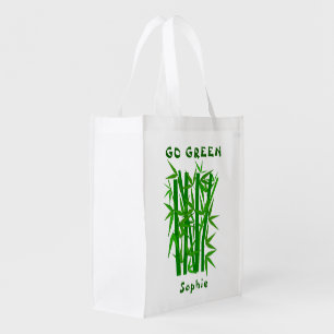 Go Green with Nature Inspired-Bamboo-Reusable Grocery Bag