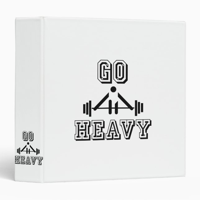 Go heavy 3 ring binder (Front/Spine)