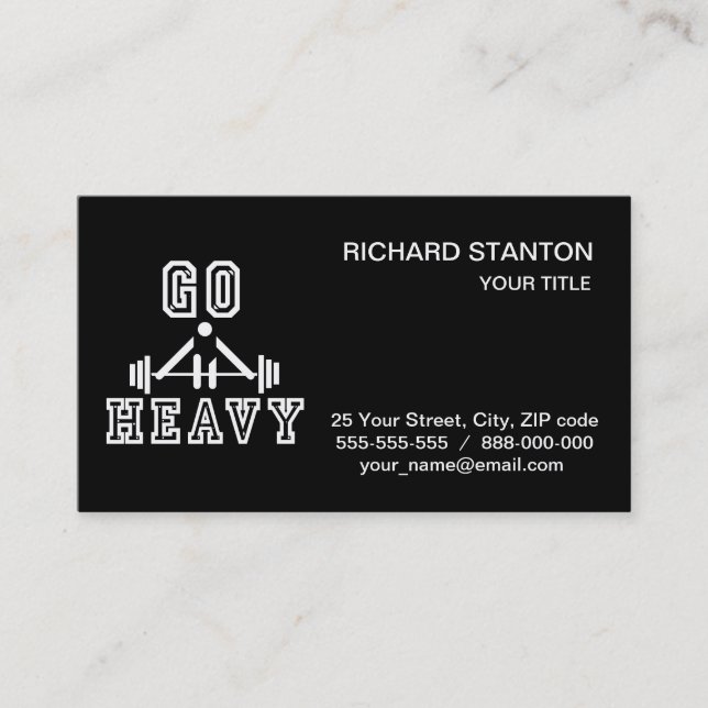 Go heavy business card (Front)