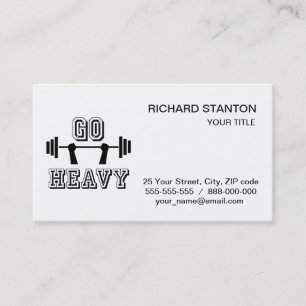 Go heavy business card