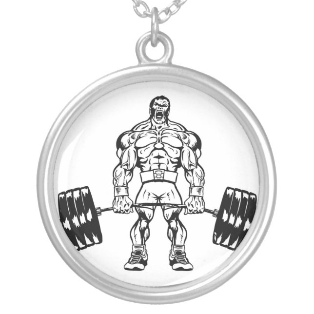 Go Heavy Or Go Home Bodybuilding Necklace (Front)