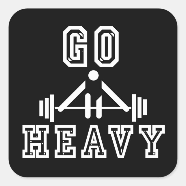 Go heavy square sticker (Front)