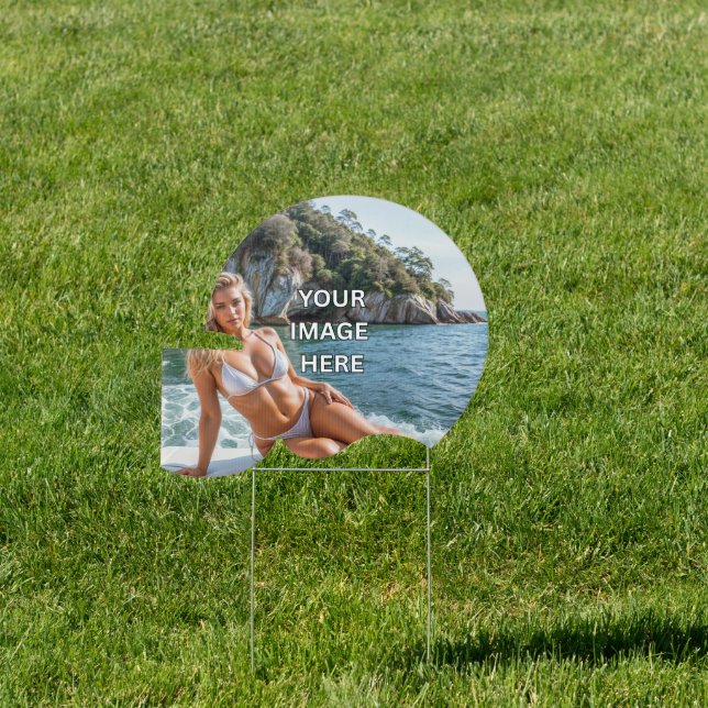 GO! 🏈 Helmet Yard Sign – Add Image or Text (Insitu)