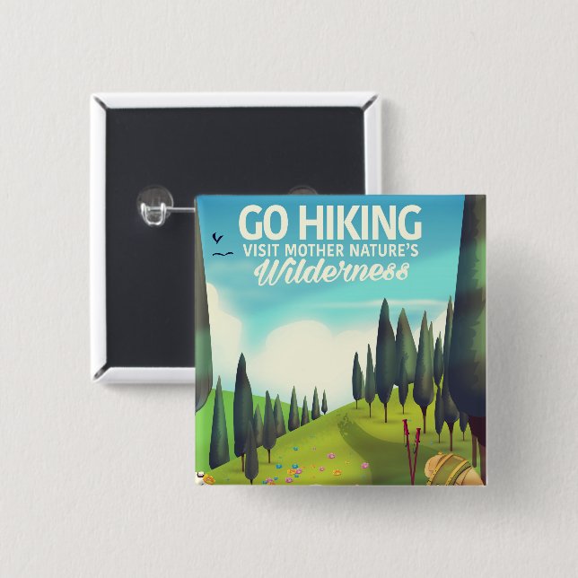Go Hiking! Button (Front & Back)
