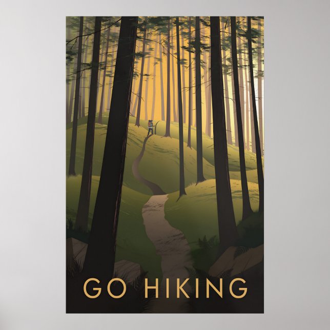 Go Hiking Travel Poster (Front)