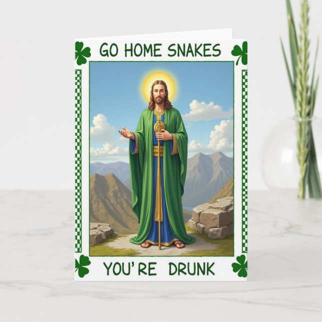 Go Home Snakes Funny Card (Front)