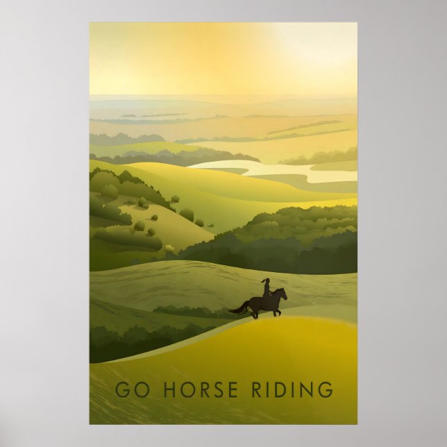 Go Horse Riding Travel Poster (Front)