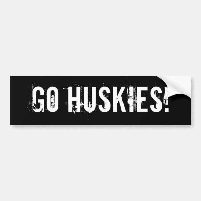 Go Huskies Bumper Sticker (Front)