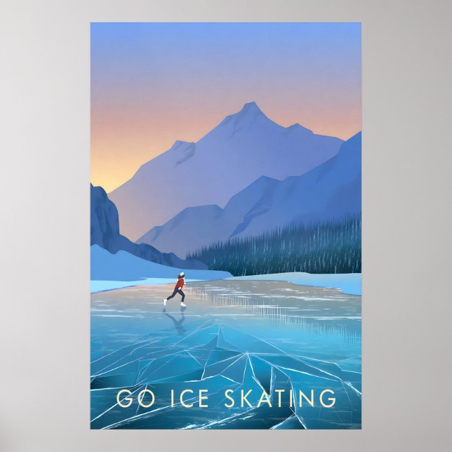 Go Ice Skating Travel Poster (Front)