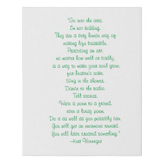 "Go into the arts" Faux Canvas Print