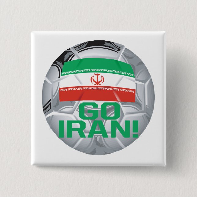 Go Iran Pinback Button (Front)