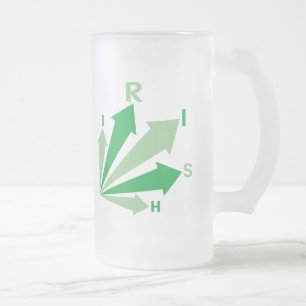 go IRISH! Frosted Glass Beer Mug