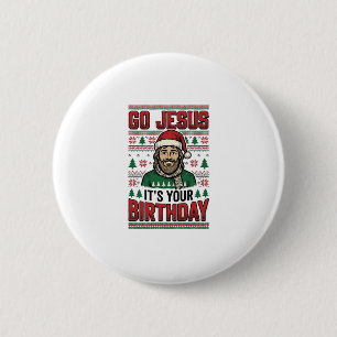 Go Jesus Christmas Birthday Vintage Shirt Button