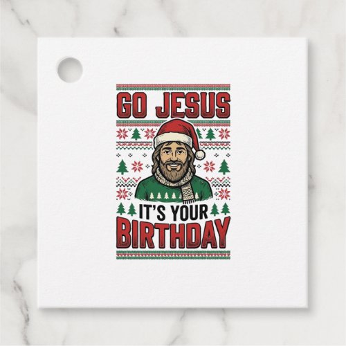 Go Jesus Christmas Birthday Vintage Shirt Favor Tags