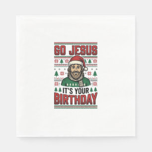 Go Jesus Christmas Birthday Vintage Shirt Napkins
