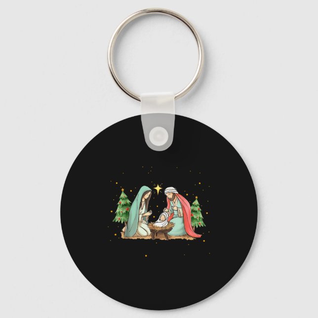 Go Jesus It's Your Birthday Christmas Christian Me Keychain (Front)