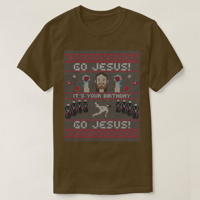 Go Jesus Its Your Birthday Funny Breakdance Sweat T-Shirt (Design Front)