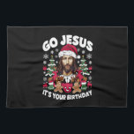 Go Jesus It's Your Birthday Ugly Christmas Sweater Kitchen Towel<br><div class="desc">Go Jesus It's Your Birthday Ugly Christmas Sweater</div>