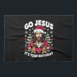 Go Jesus It's Your Birthday Ugly Christmas Sweater Kitchen Towel<br><div class="desc">Go Jesus It's Your Birthday Ugly Christmas Sweater</div>