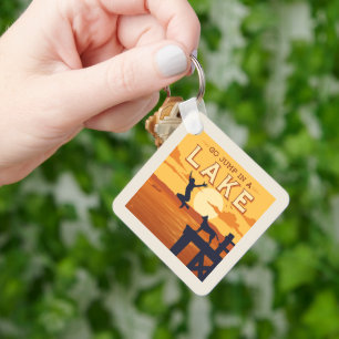 Go Jump In A Lake Keychain