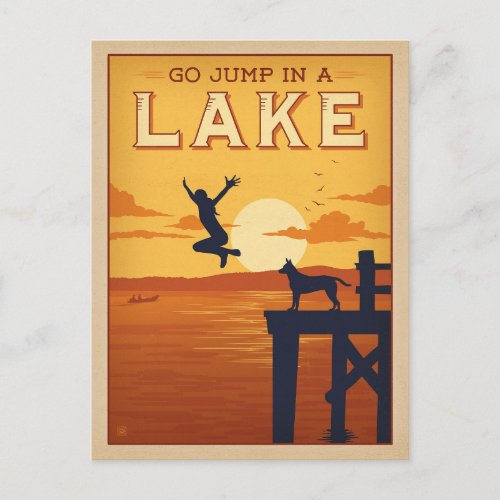 Go Jump in a Lake Postcard
