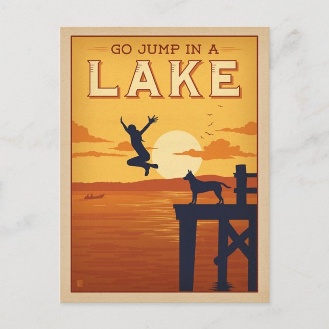 Go Jump in a Lake Postcard (Front)