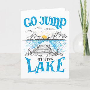 Go Jump In The Lake Letterpress Thank You Card