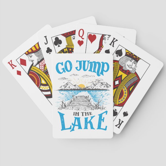 Go Jump In The Lake Poker Cards (Back)