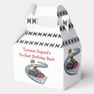 Go-Kart Birthday Bash Favor Boxes