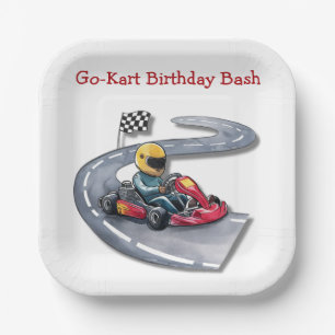 Go-Kart Birthday Bash Paper Plates