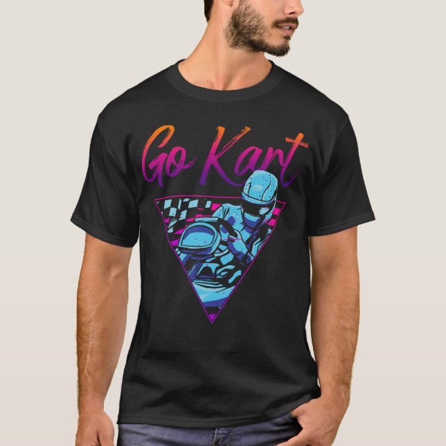 Go Kart Go Kart 80s 90s Retro T-Shirt (Front)
