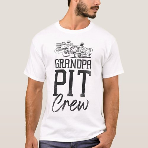 Go Kart Grandpa Pit Crew Grandpa Vintage T_Shirt