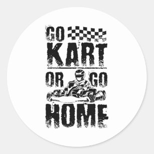 Go Kart Home Classic Round Sticker