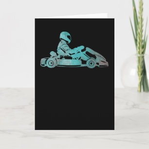 Go-kart Kart Racing Driver Karting Retro Gift Card