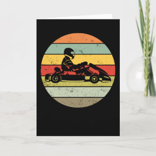 Go-kart Kart Racing Driver Karting Retro Gift Card