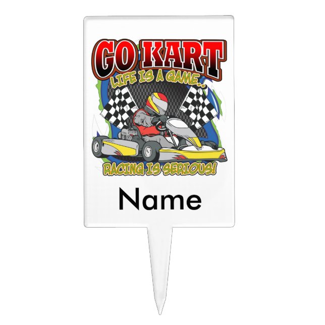 Go Kart Life Cake Topper (Front)