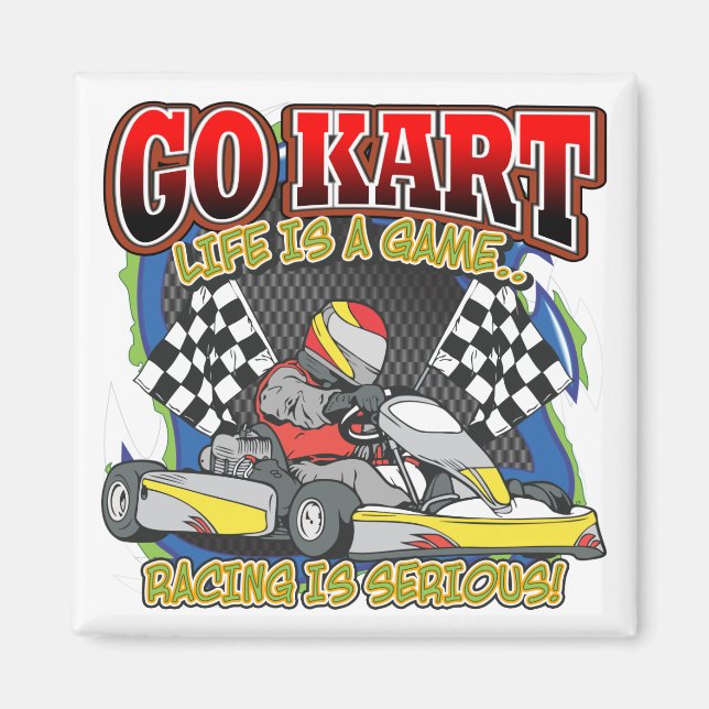 Go Kart Life Magnet (Front)