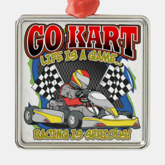 Go Kart Life Metal Ornament