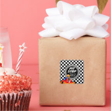 Go Kart PARTY time to refuel favor stickers