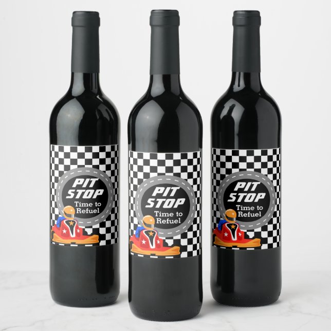 Go Kart PARTY time to refuel PRODUCT LABEL (Bottles)
