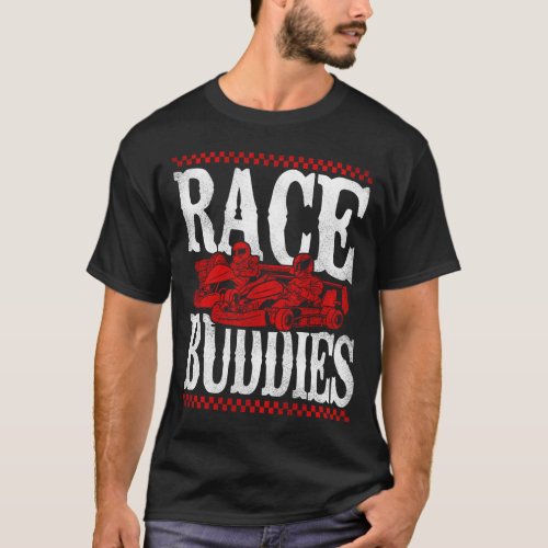 Go Kart Race Buddies Besties Friends Vintage T_Shirt