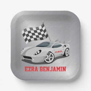 Go-Kart Race Car Racing Bar Mitzvah Paper Plates