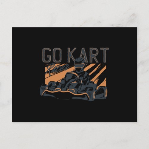 Go Kart Racer Postcard