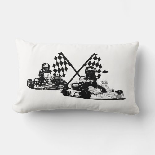 Go Kart Racers   Lumbar Pillow