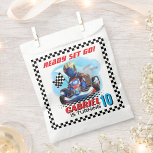 Go Kart Racing Birthday - Racing cars Favor Bag